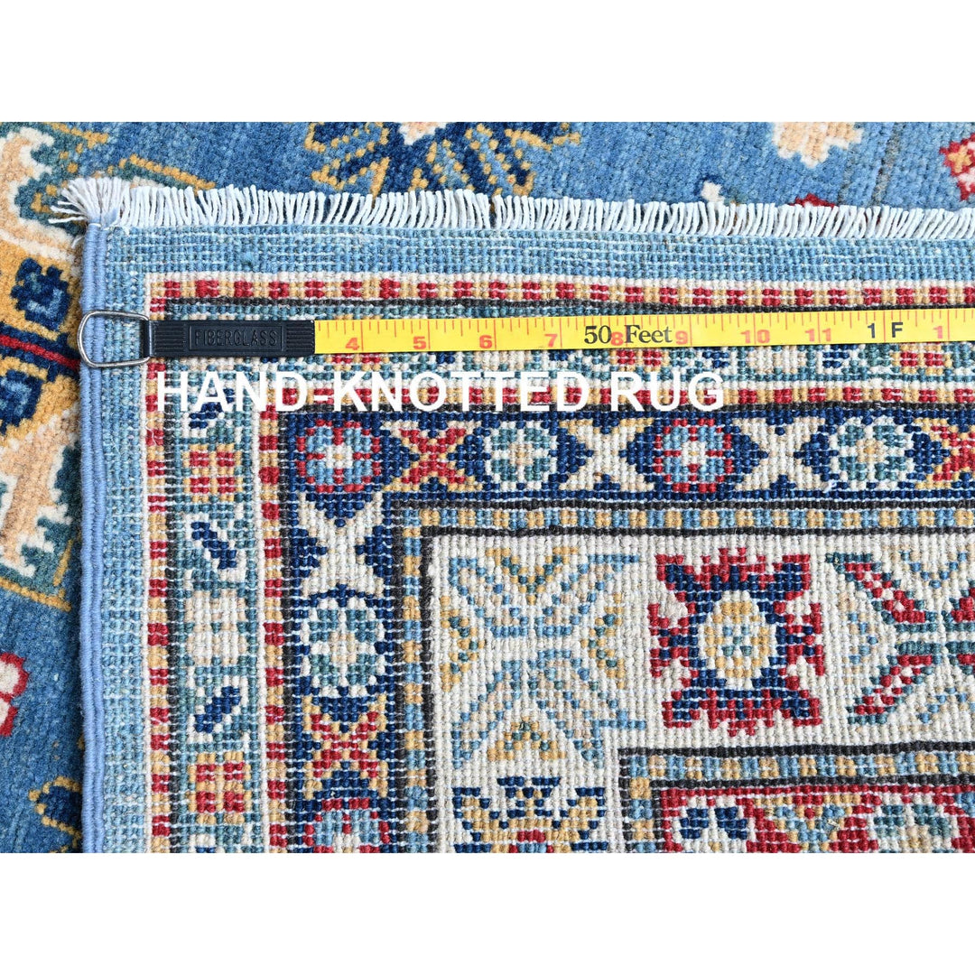 3'2" x 16'1" New Hand Knotted Blue Wool Runner Oriental Rug - MOA102545