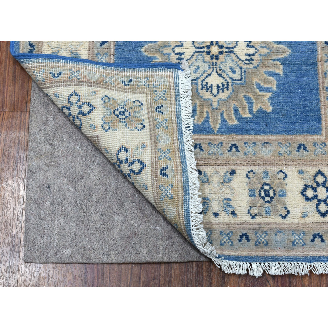 2'6" x 9'7" New Hand Knotted Blue Wool Runner Oriental Rug - MOA10254621