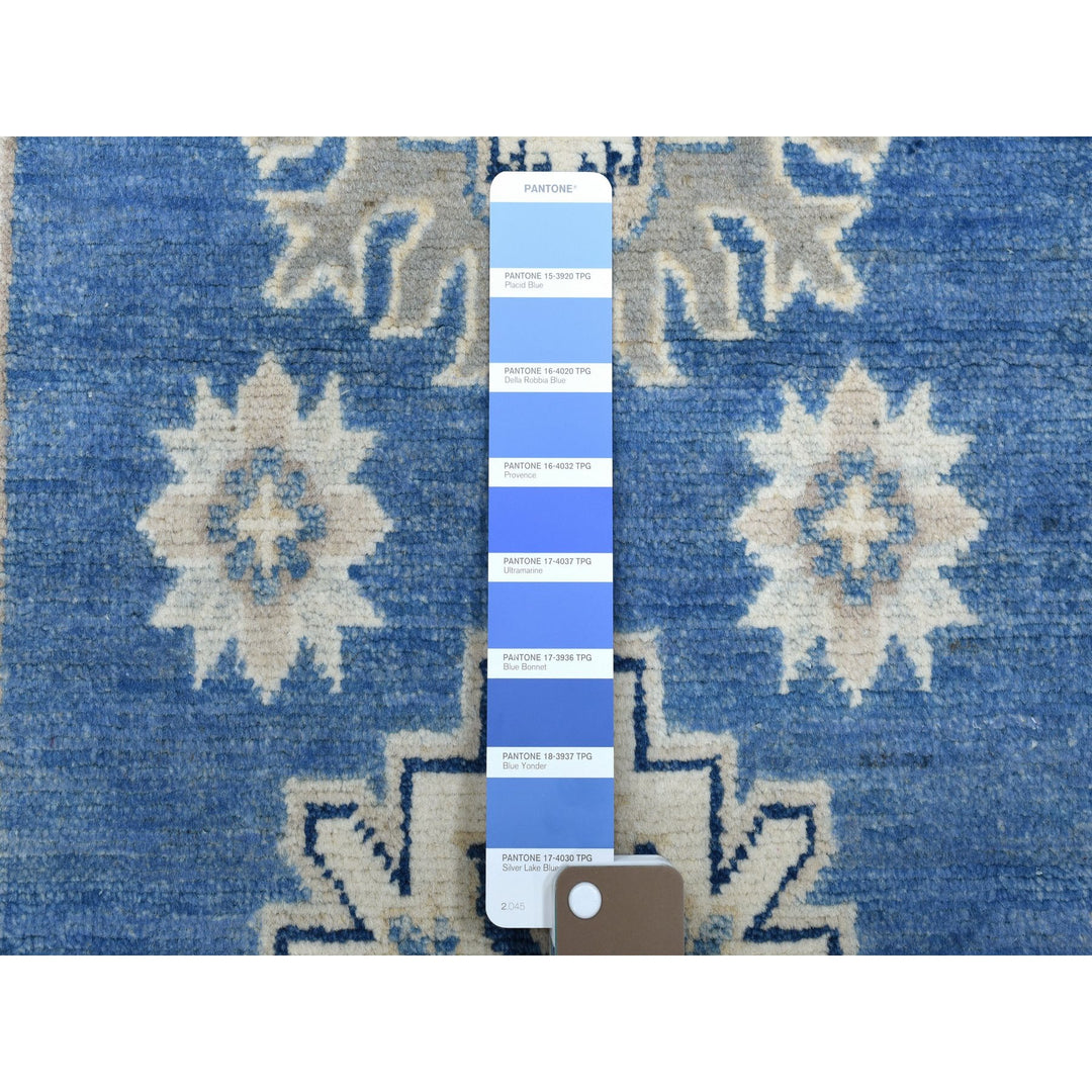 2'6" x 9'7" New Hand Knotted Blue Wool Runner Oriental Rug - MOA10254621