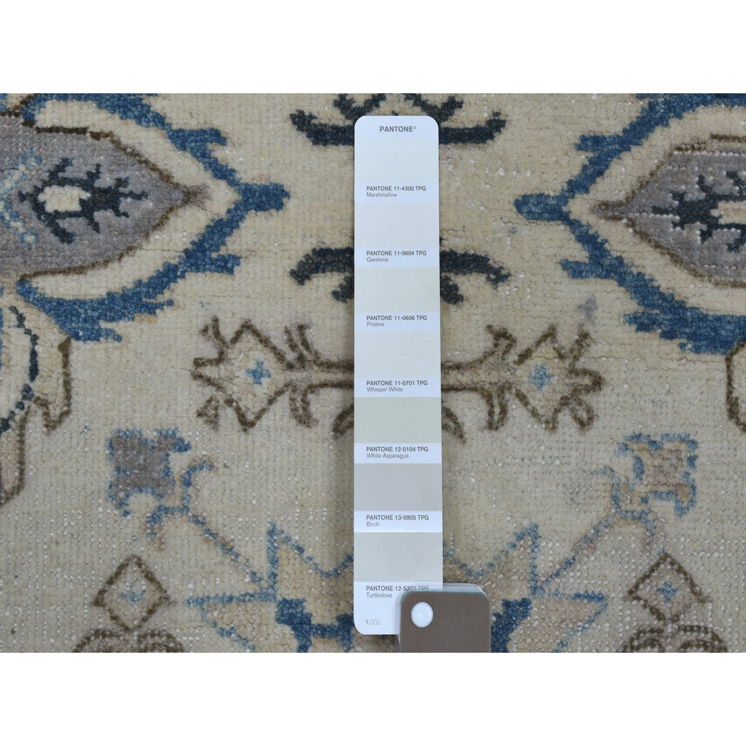 2'8" x 9'1" New Hand Knotted Ivory Wool Runner Oriental Rug - MOA10254623