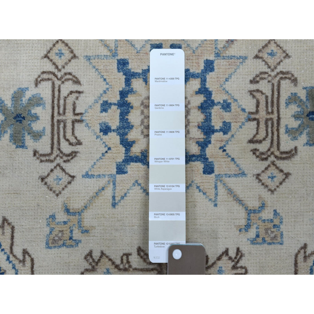 2'9" x 9'7" New Hand Knotted Ivory Wool Runner Oriental Rug - MOA10254660