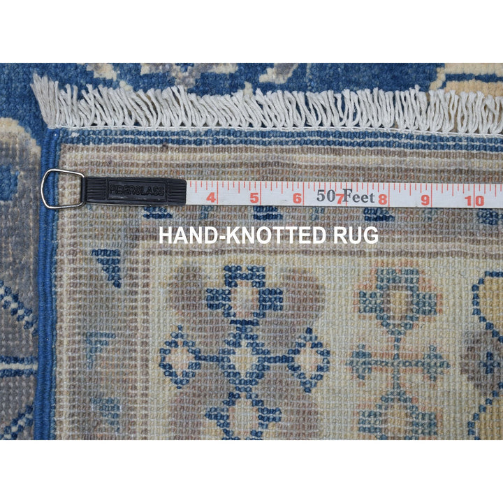 2'8" x 9'5" New Hand Knotted Blue Wool Runner Oriental Rug - MOA10254663