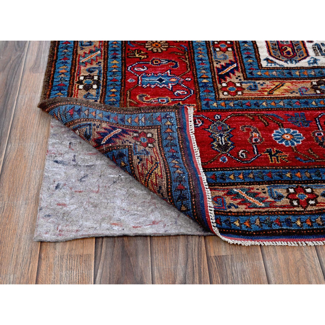 9'1" x 12'3" New Hand Knotted Red Wool Rectangle Oriental Rug - MOA102546