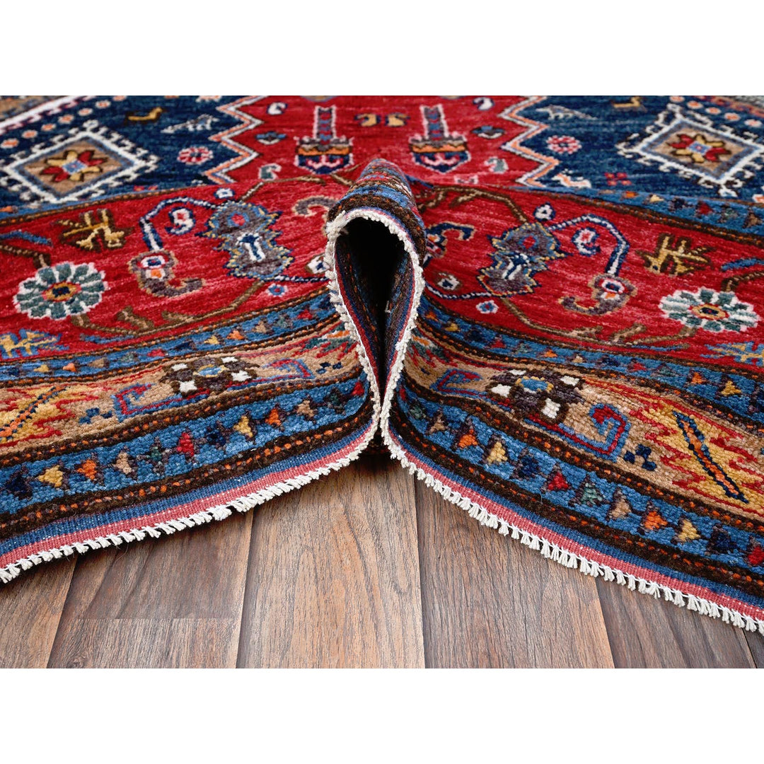 9'1" x 12'3" New Hand Knotted Red Wool Rectangle Oriental Rug - MOA102546