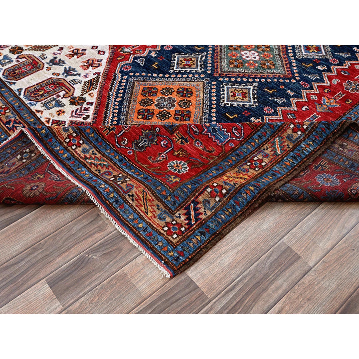 9'1" x 12'3" New Hand Knotted Red Wool Rectangle Oriental Rug - MOA102546
