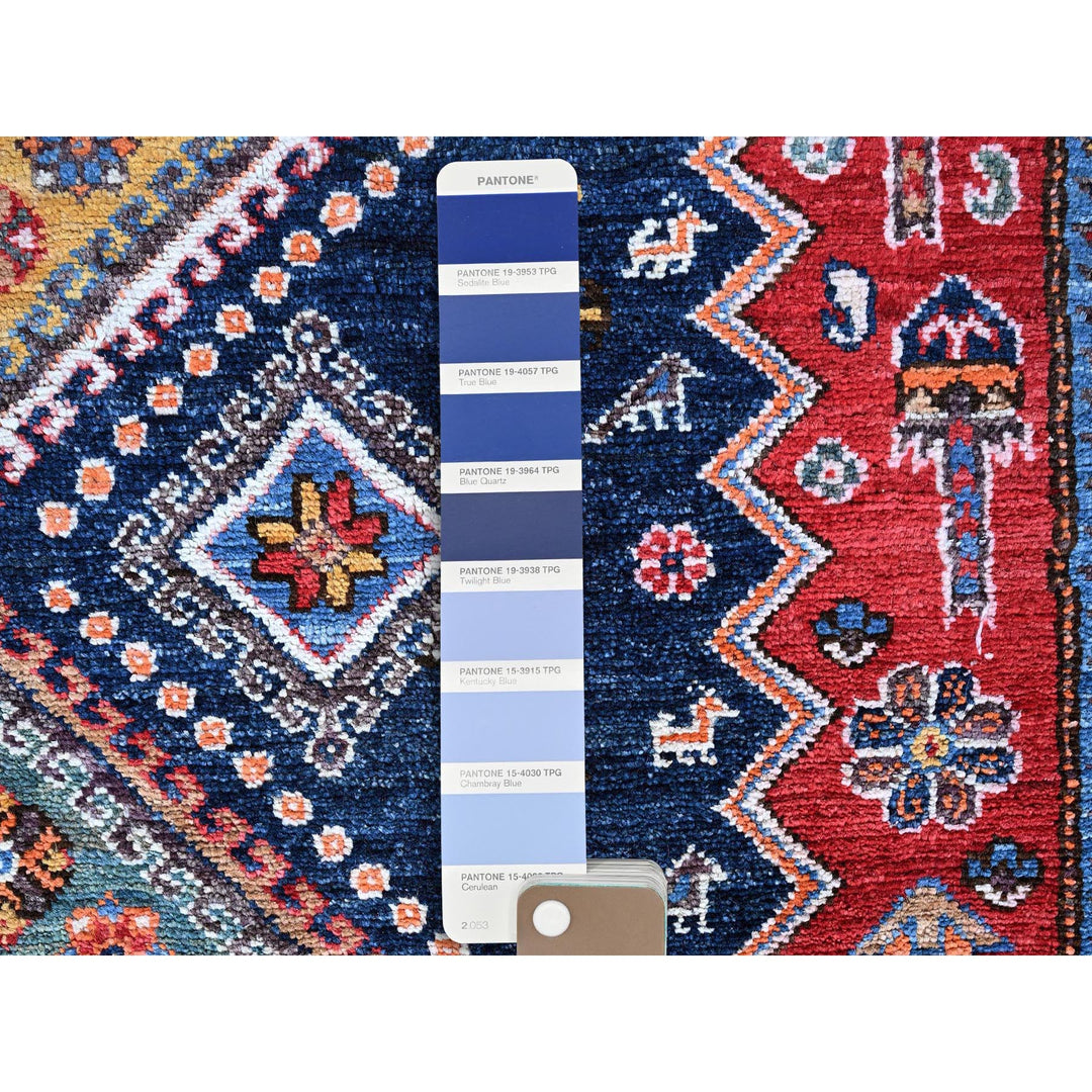 9'1" x 12'3" New Hand Knotted Red Wool Rectangle Oriental Rug - MOA102546