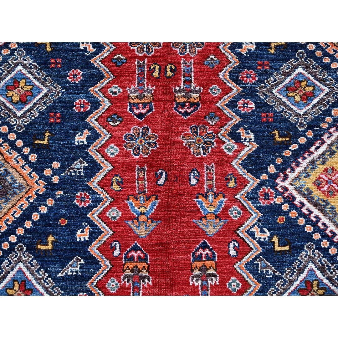 9'1" x 12'3" New Hand Knotted Red Wool Rectangle Oriental Rug - MOA102546