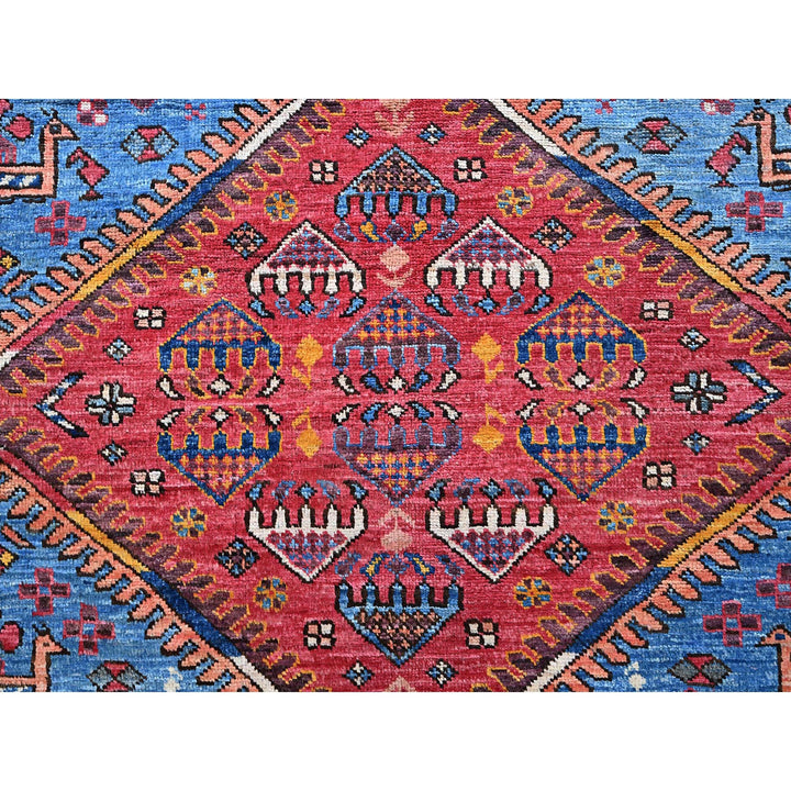 9'5" x 12'1" New Hand Knotted Blue Wool Rectangle Oriental Rug - MOA102547