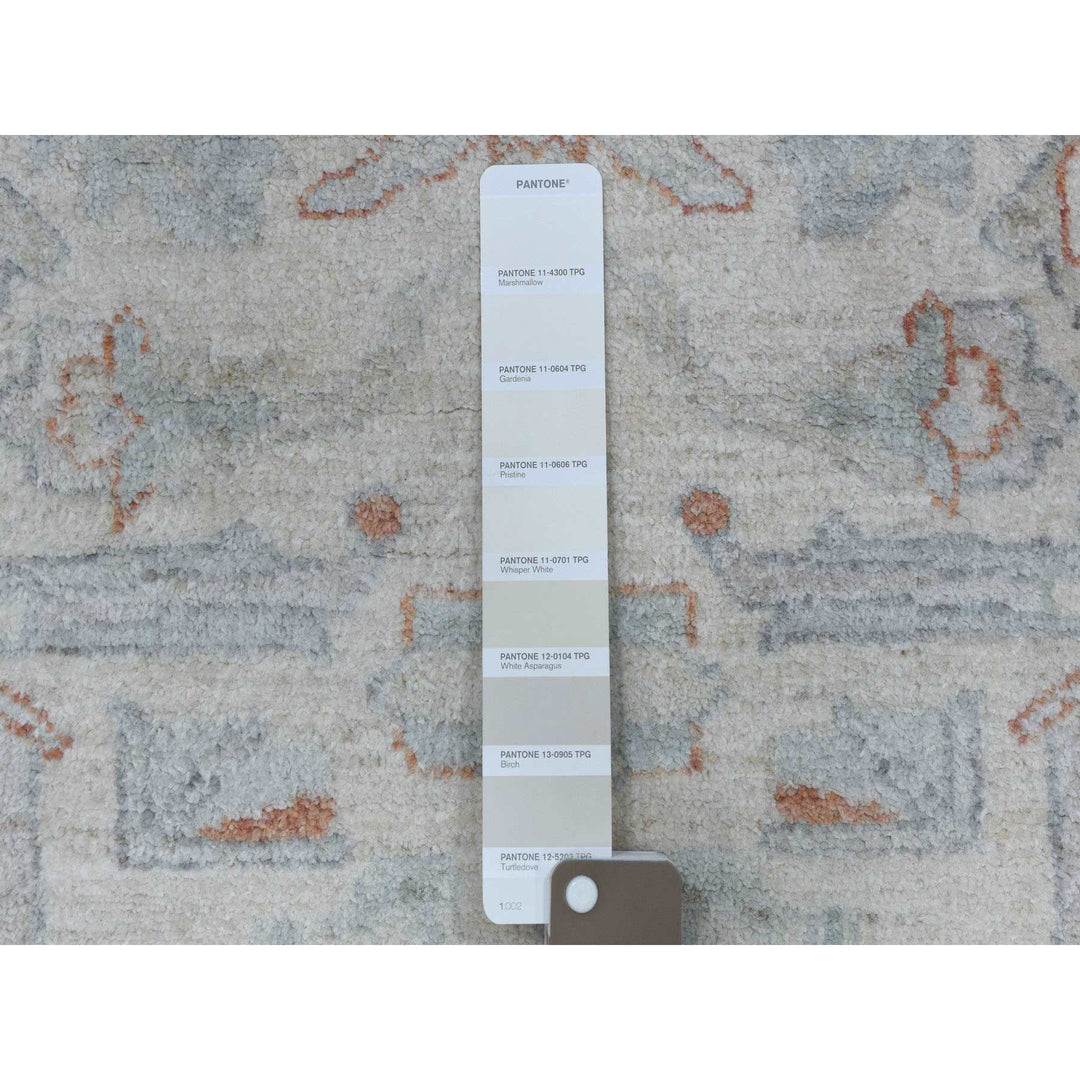 2'7" x 9'7" New Hand Knotted Ivory Wool Runner Oriental Rug - MOA10255026