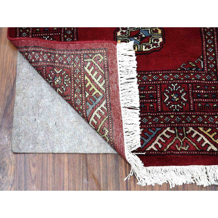 2'8" x 10'4" New Hand Knotted Red Wool Runner Oriental Rug - MOA10255054