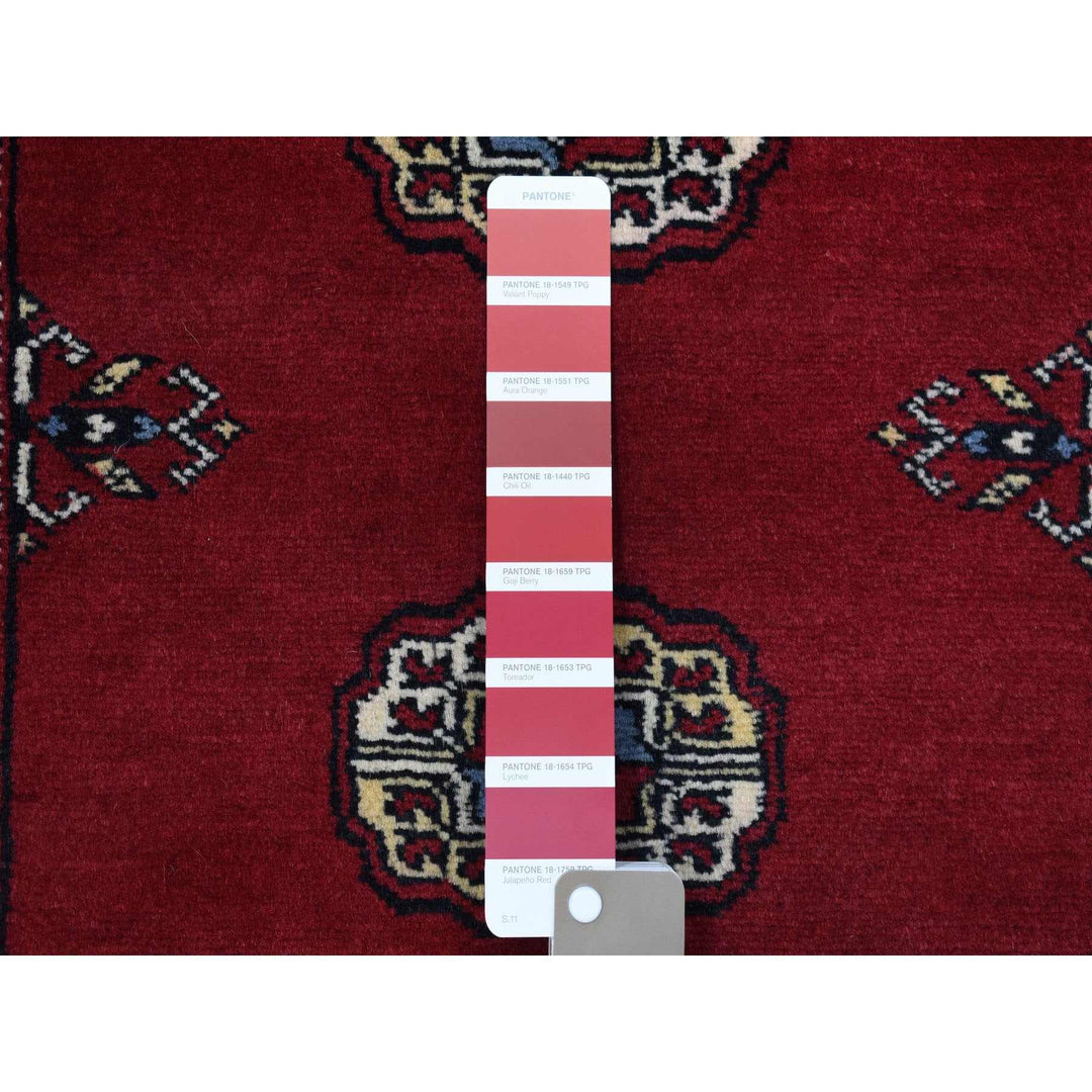 2'8" x 10'4" New Hand Knotted Red Wool Runner Oriental Rug - MOA10255054