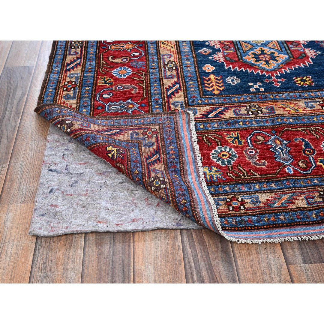 8'3" x 9'10" New Hand Knotted Blue Wool Rectangle Oriental Rug - MOA102550