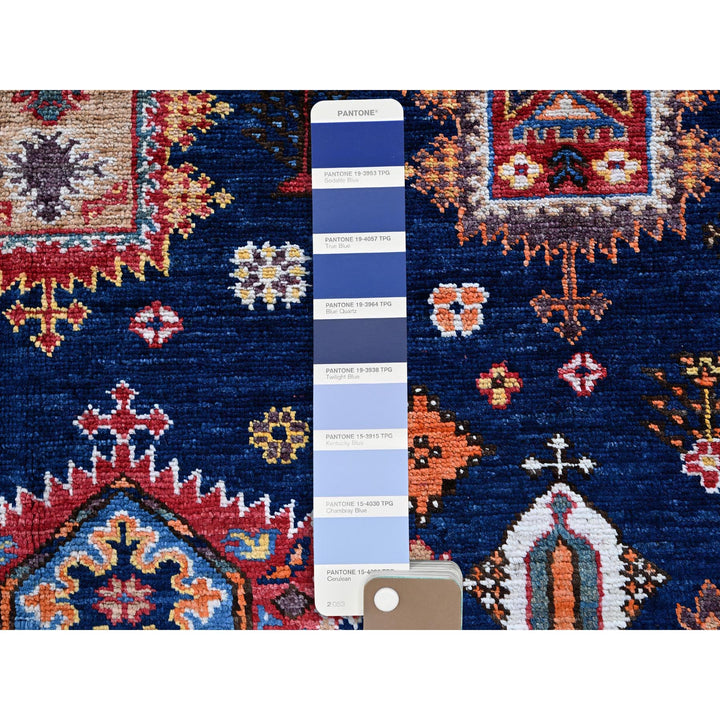 8'3" x 9'10" New Hand Knotted Blue Wool Rectangle Oriental Rug - MOA102550
