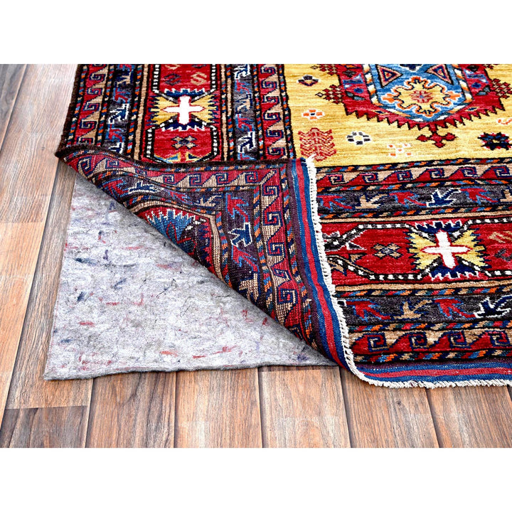 8'3" x 9'8" New Hand Knotted Yellow Wool Rectangle Oriental Rug - MOA102551