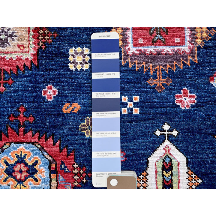 8'5" x 9'8" New Hand Knotted Blue Wool Rectangle Oriental Rug - MOA102553
