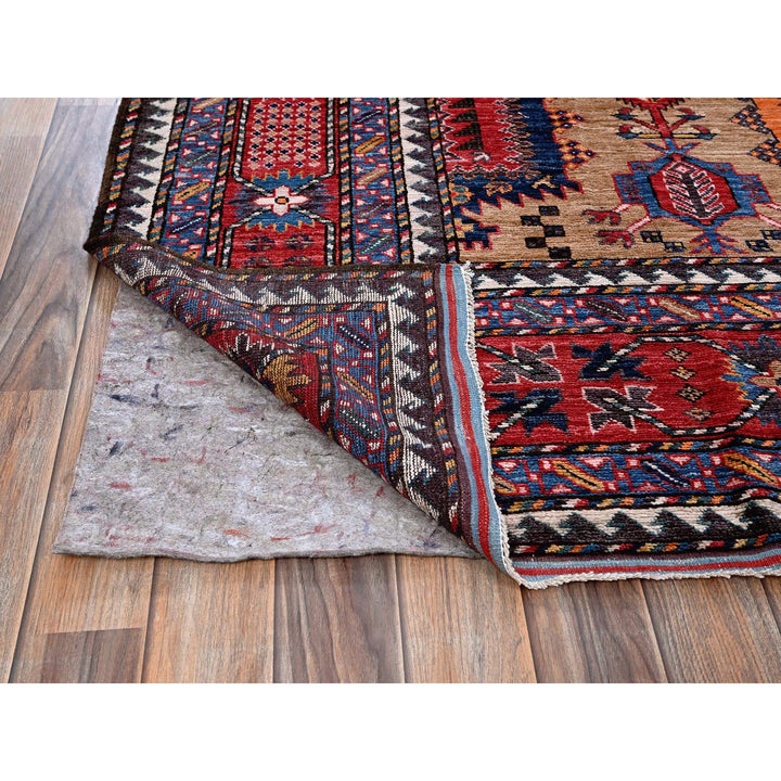 8'1" x 9'7" New Hand Knotted Beige Wool Rectangle Oriental Rug - MOA102554