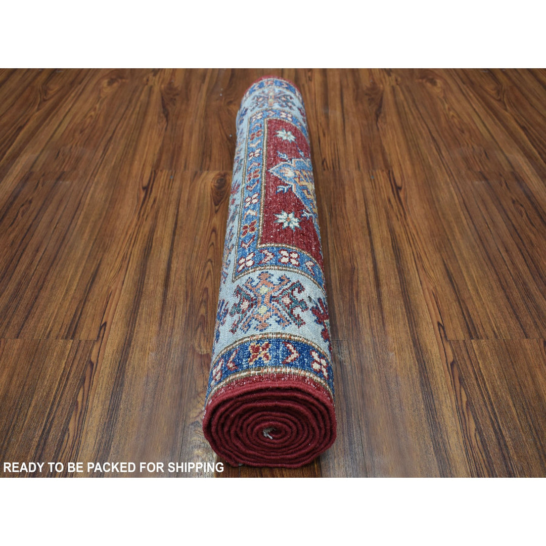 2'7" x 8'6" New Hand Knotted Red Wool Runner Oriental Rug - MOA10255536