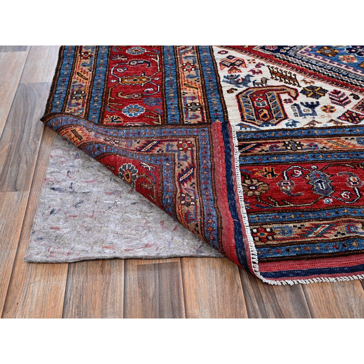 8'3" x 9'11" New Hand Knotted Red Wool Rectangle Oriental Rug - MOA102556