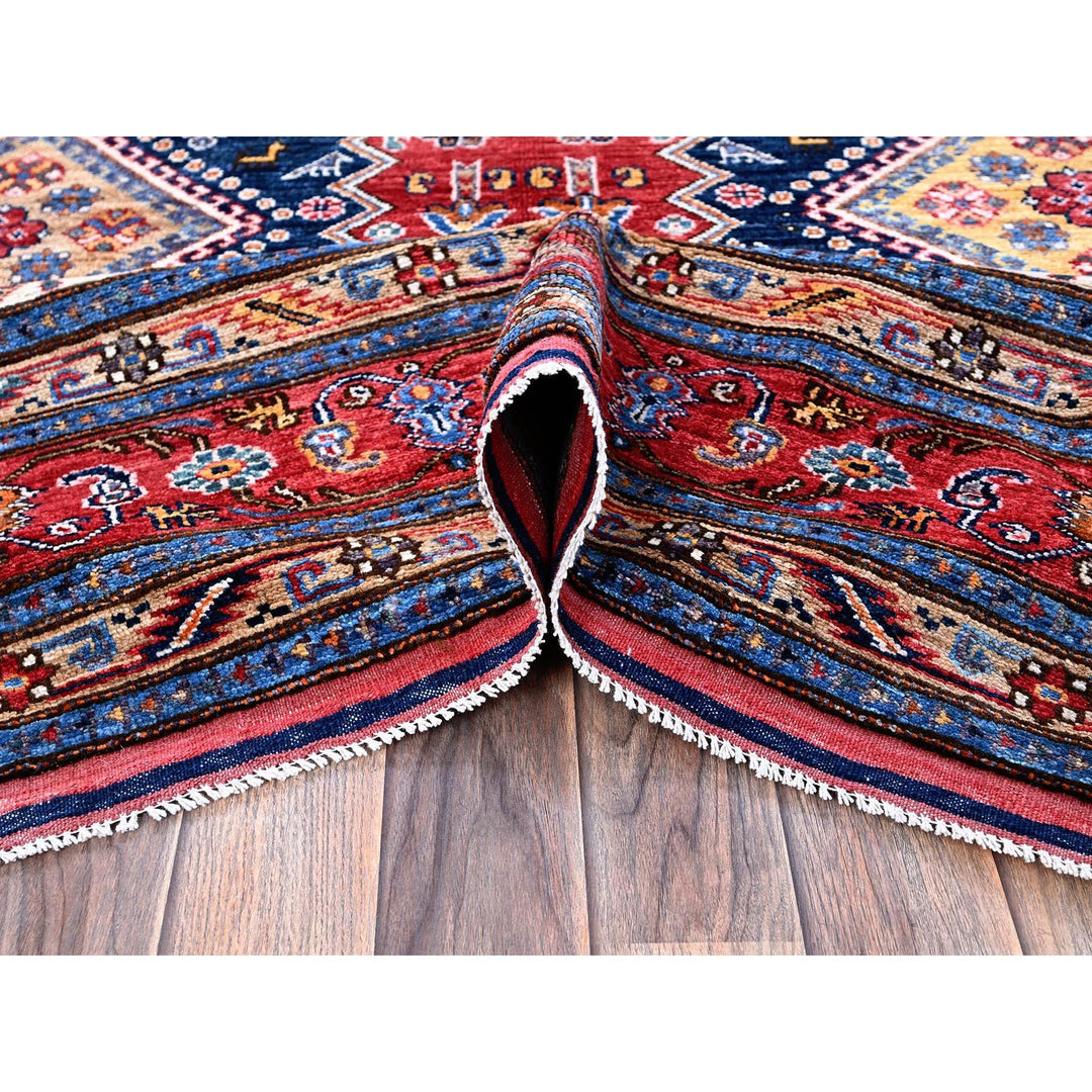 8'3" x 9'11" New Hand Knotted Red Wool Rectangle Oriental Rug - MOA102556