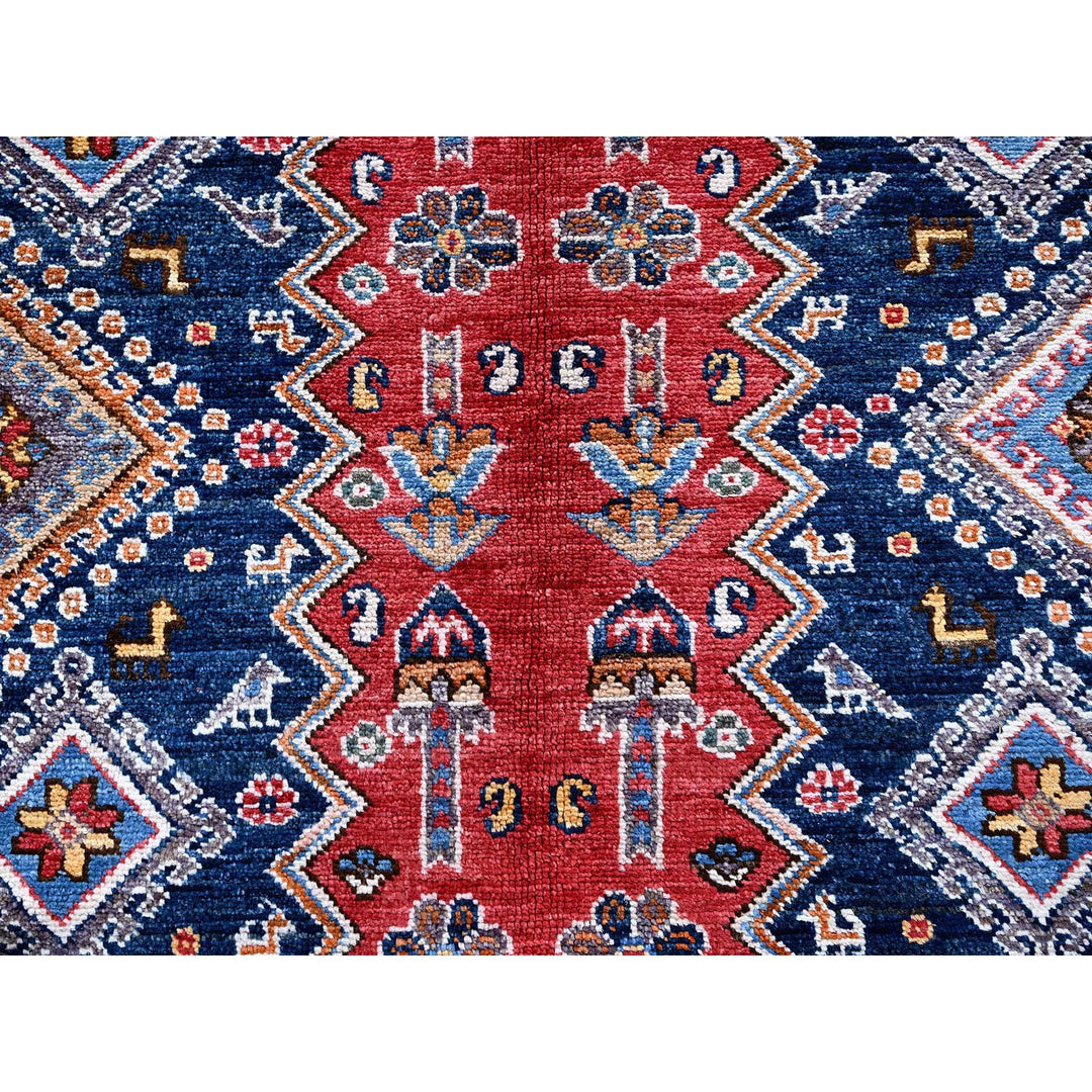8'3" x 9'11" New Hand Knotted Red Wool Rectangle Oriental Rug - MOA102556
