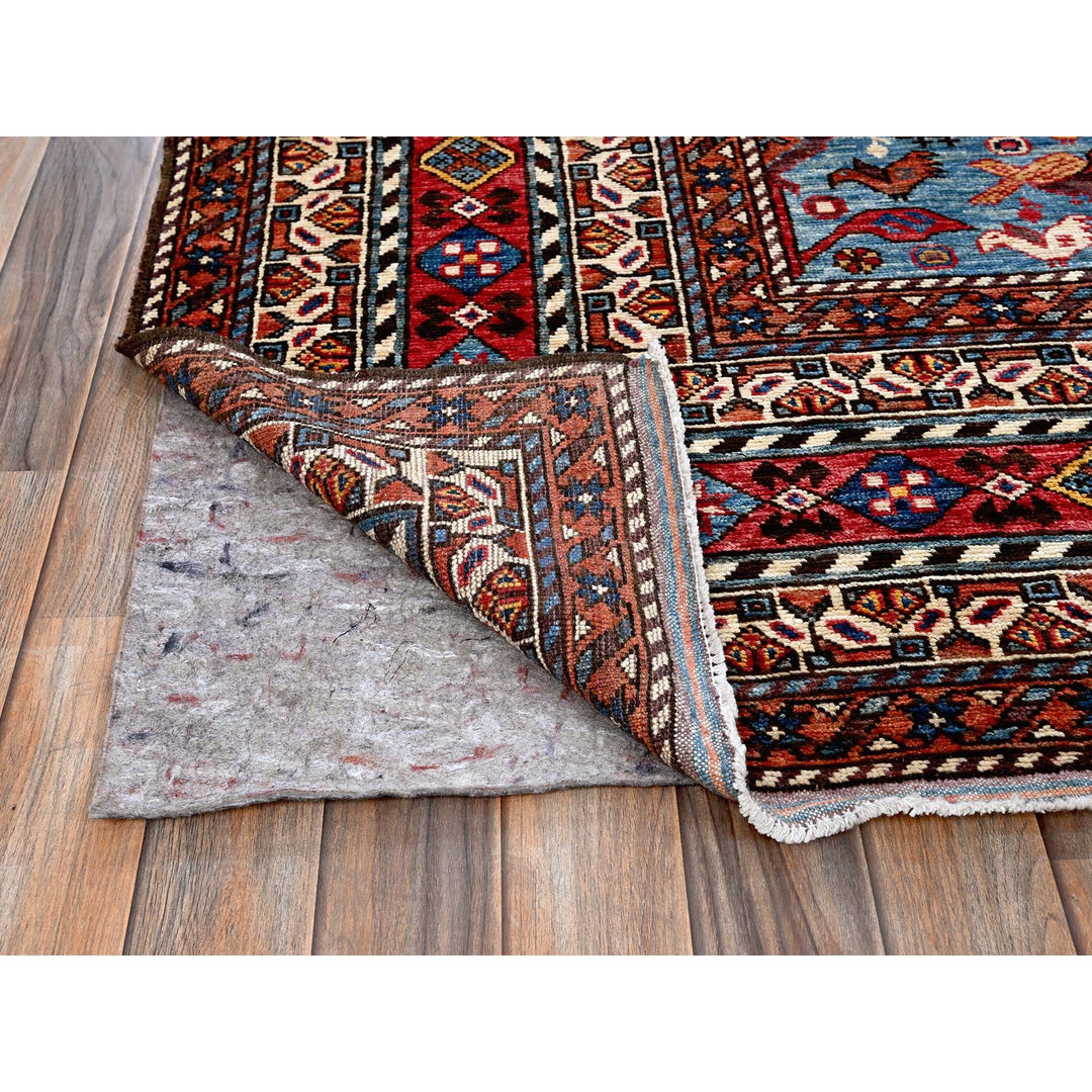 8'7" x 9'11" New Hand Knotted Yellow Wool Rectangle Oriental Rug - MOA102558
