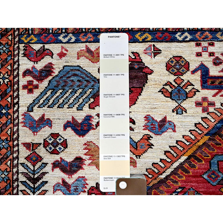 8'6" x 10'8" New Hand Knotted Ivory Wool Rectangle Oriental Rug - MOA102559