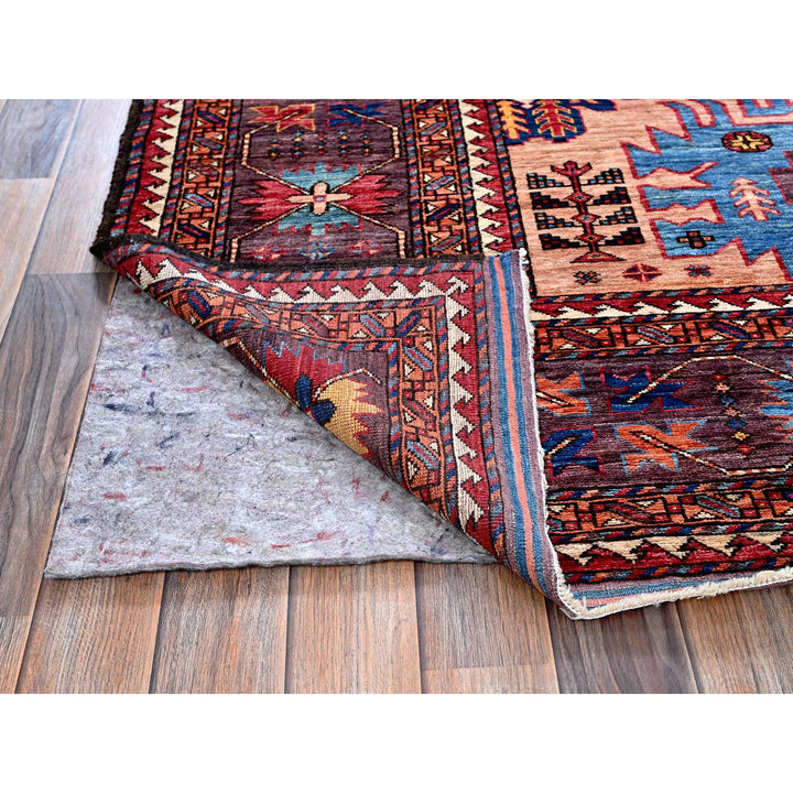 8'3" x 10'6" New Hand Knotted Orange Wool Rectangle Oriental Rug - MOA102560