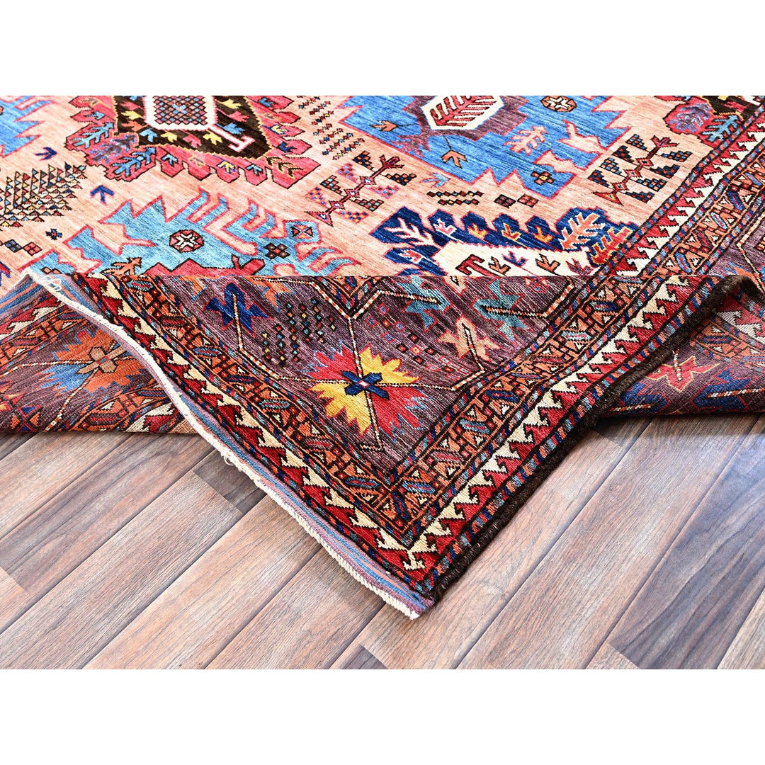 8'3" x 10'6" New Hand Knotted Orange Wool Rectangle Oriental Rug - MOA102560