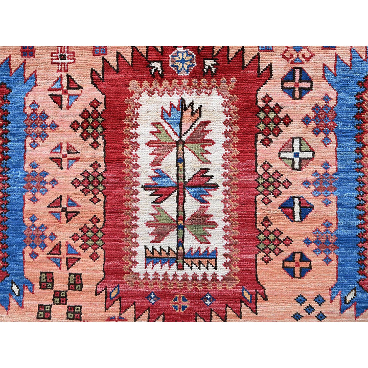6'7" x 9'7" New Hand Knotted Brown Wool Rectangle Oriental Rug - MOA102561