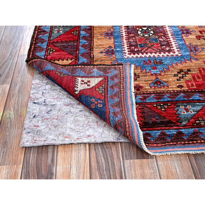 6'1" x 8'4" New Hand Knotted Brown Wool Rectangle Oriental Rug - MOA102562