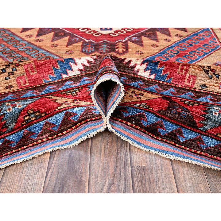 6'1" x 8'4" New Hand Knotted Brown Wool Rectangle Oriental Rug - MOA102562