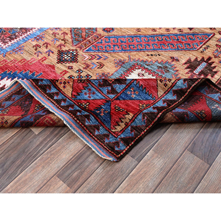 6'1" x 8'4" New Hand Knotted Brown Wool Rectangle Oriental Rug - MOA102562