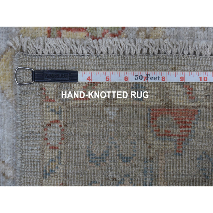 4'1" x 6'0" New Hand Knotted Grey Wool Rectangle Oriental Rug - MOA10256360