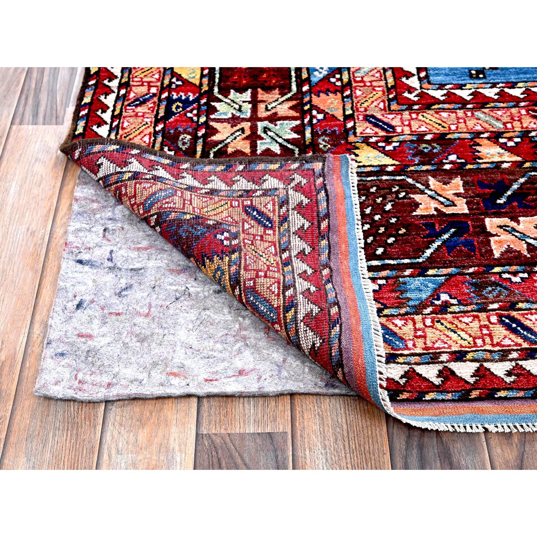 10'1" x 13'4" New Hand Knotted Blue Wool Rectangle Oriental Rug - MOA102563