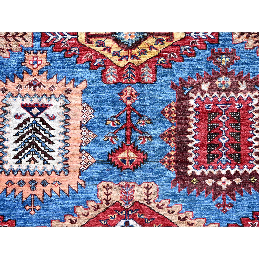 10'1" x 13'4" New Hand Knotted Blue Wool Rectangle Oriental Rug - MOA102563