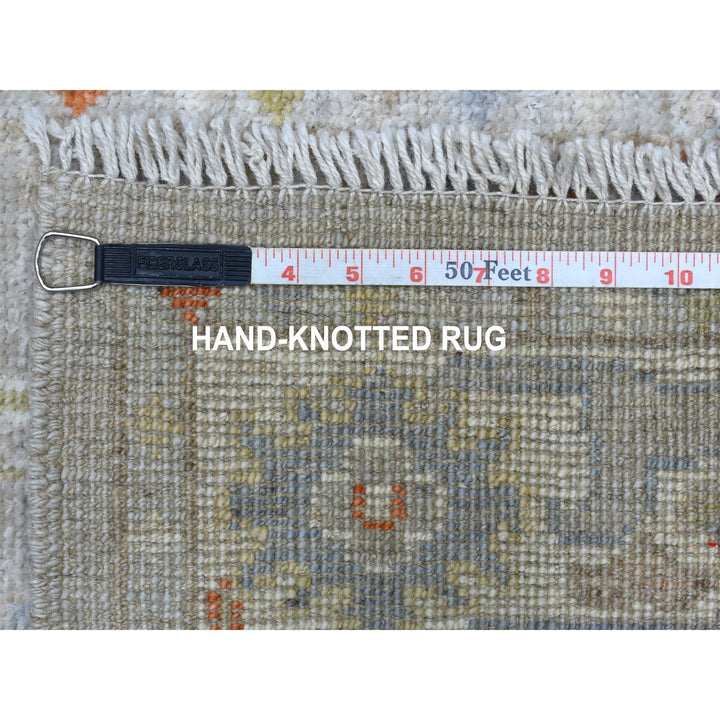 3'2" x 9'7" New Hand Knotted Beige Wool Runner Oriental Rug - MOA10256411