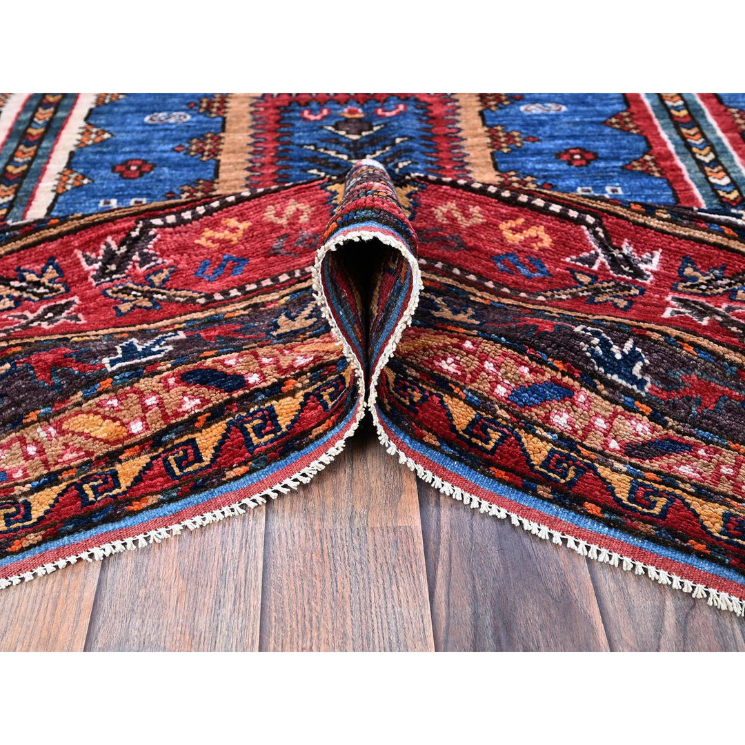 9'9" x 10'4" New Hand Knotted Blue Wool Square Oriental Rug - MOA102564
