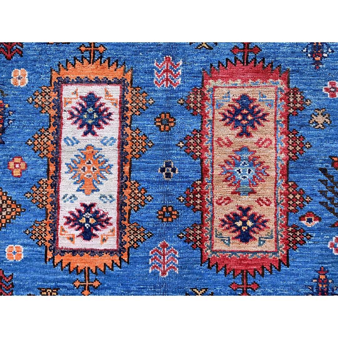 9'9" x 10'4" New Hand Knotted Blue Wool Square Oriental Rug - MOA102564