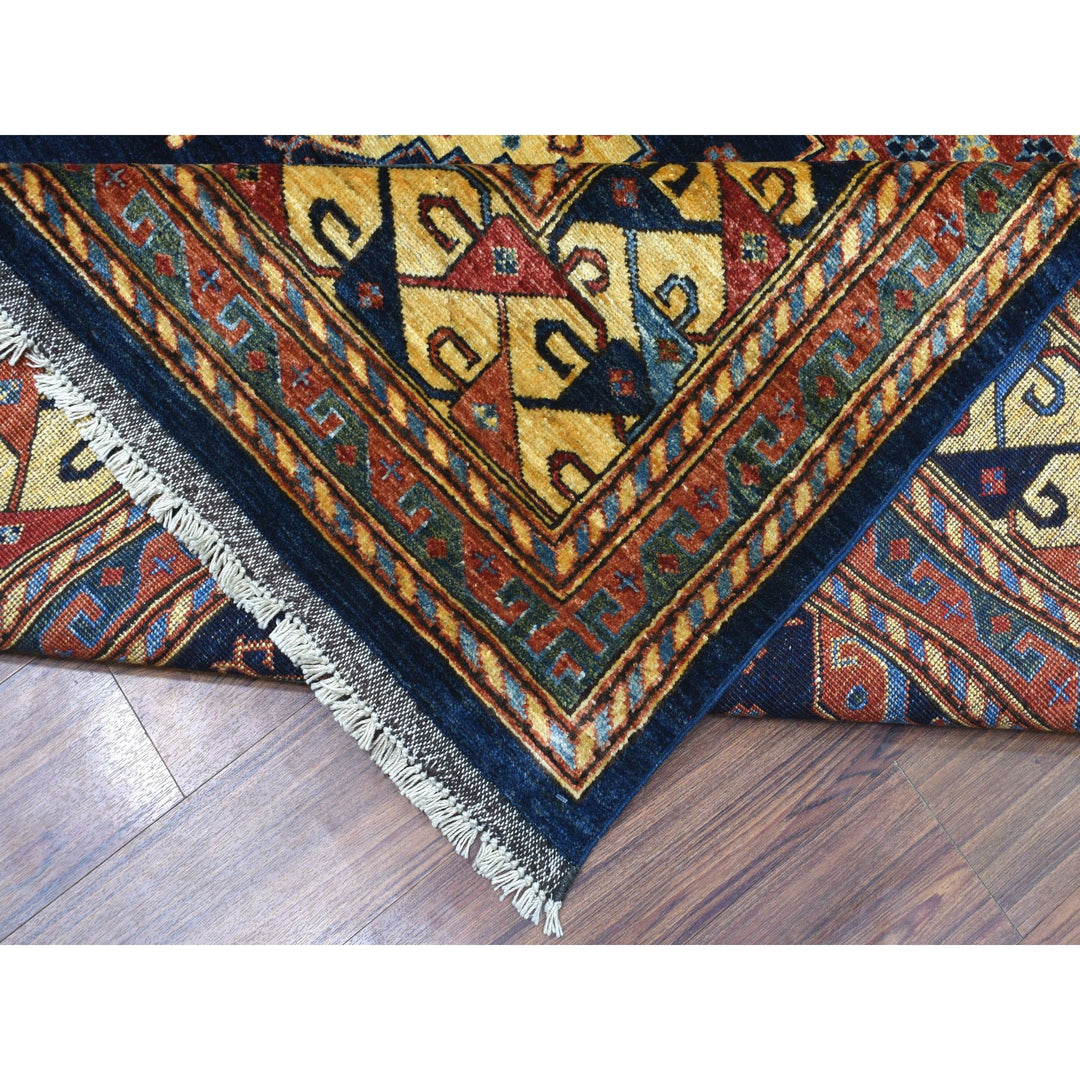 10'1" x 13'3" New Hand Knotted Blue Wool Rectangle Oriental Rug - MOA10256521