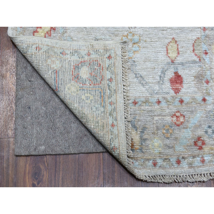 2'6" x 14'0" New Hand Knotted Grey Wool Runner Oriental Rug - MOA10256564