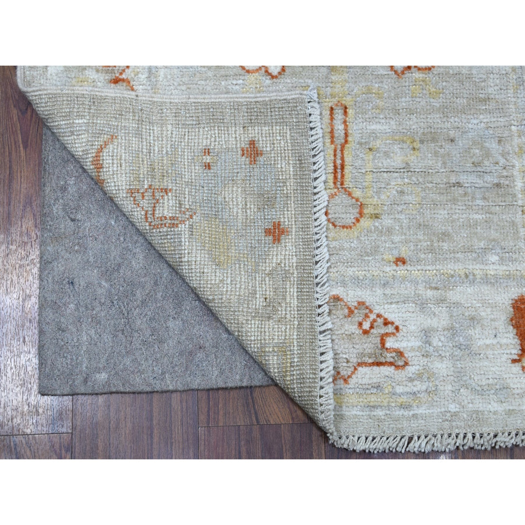 2'8" x 10'0" New Hand Knotted Beige Wool Runner Oriental Rug - MOA10256592