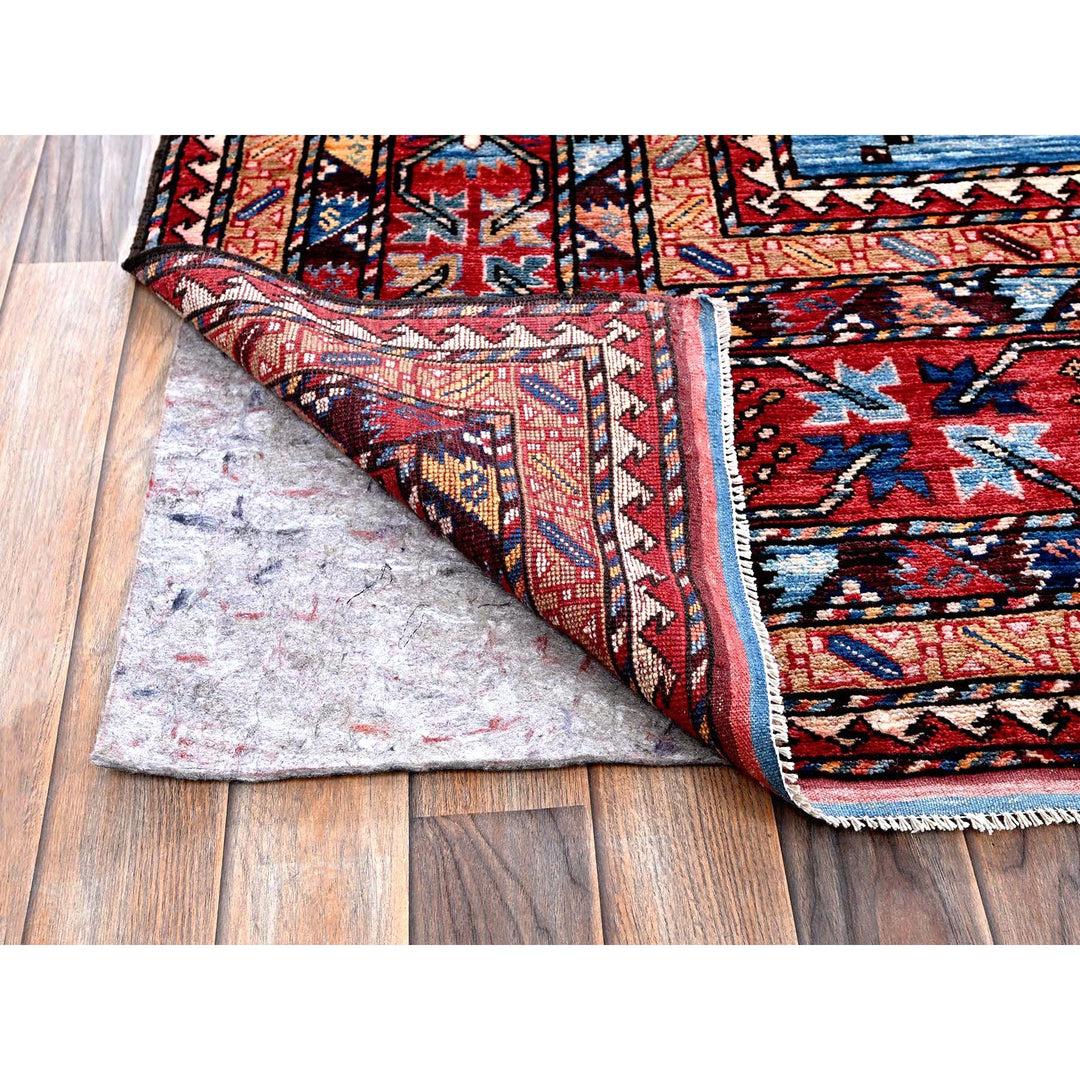 9'11" x 13'6" New Hand Knotted Blue Wool Rectangle Oriental Rug - MOA102565
