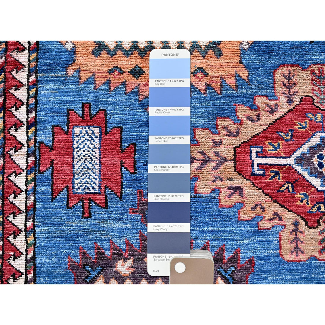 9'11" x 13'6" New Hand Knotted Blue Wool Rectangle Oriental Rug - MOA102565