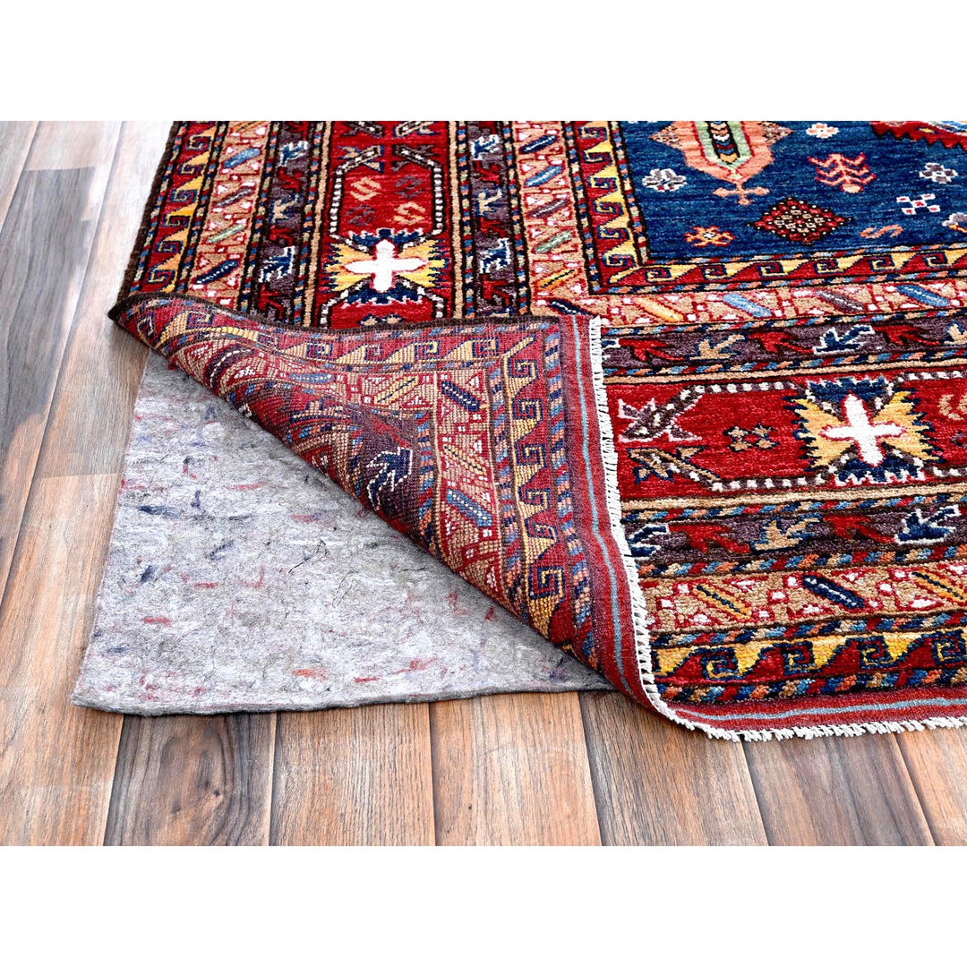 9'11" x 10'2" New Hand Knotted Blue Wool Square Oriental Rug - MOA102566