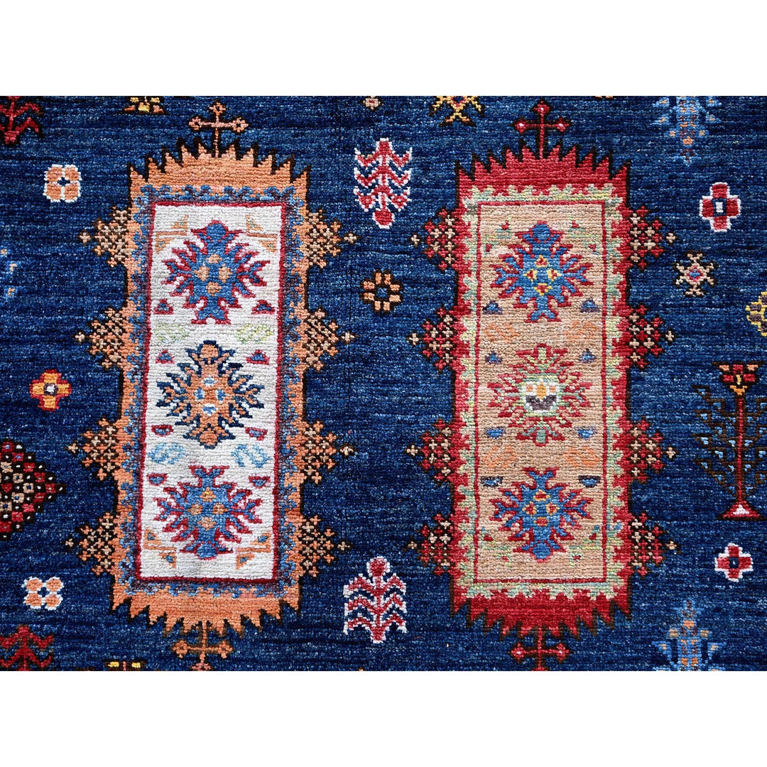 9'11" x 10'2" New Hand Knotted Blue Wool Square Oriental Rug - MOA102566