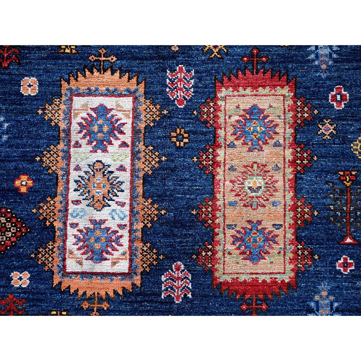 9'11" x 10'2" New Hand Knotted Blue Wool Square Oriental Rug - MOA102566