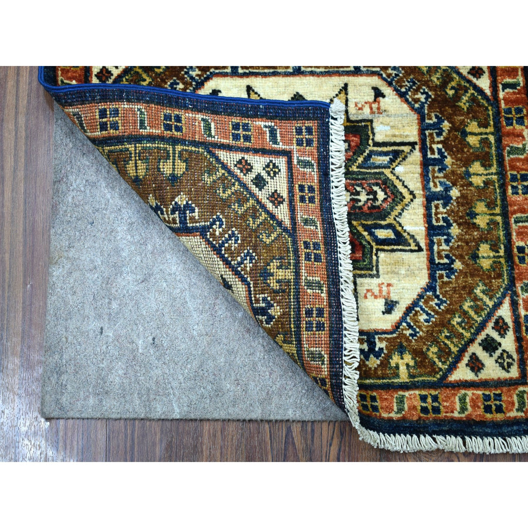 2'0" x 3'1" New Hand Knotted Blue Cotton Rectangle Oriental Rug - MOA10256760