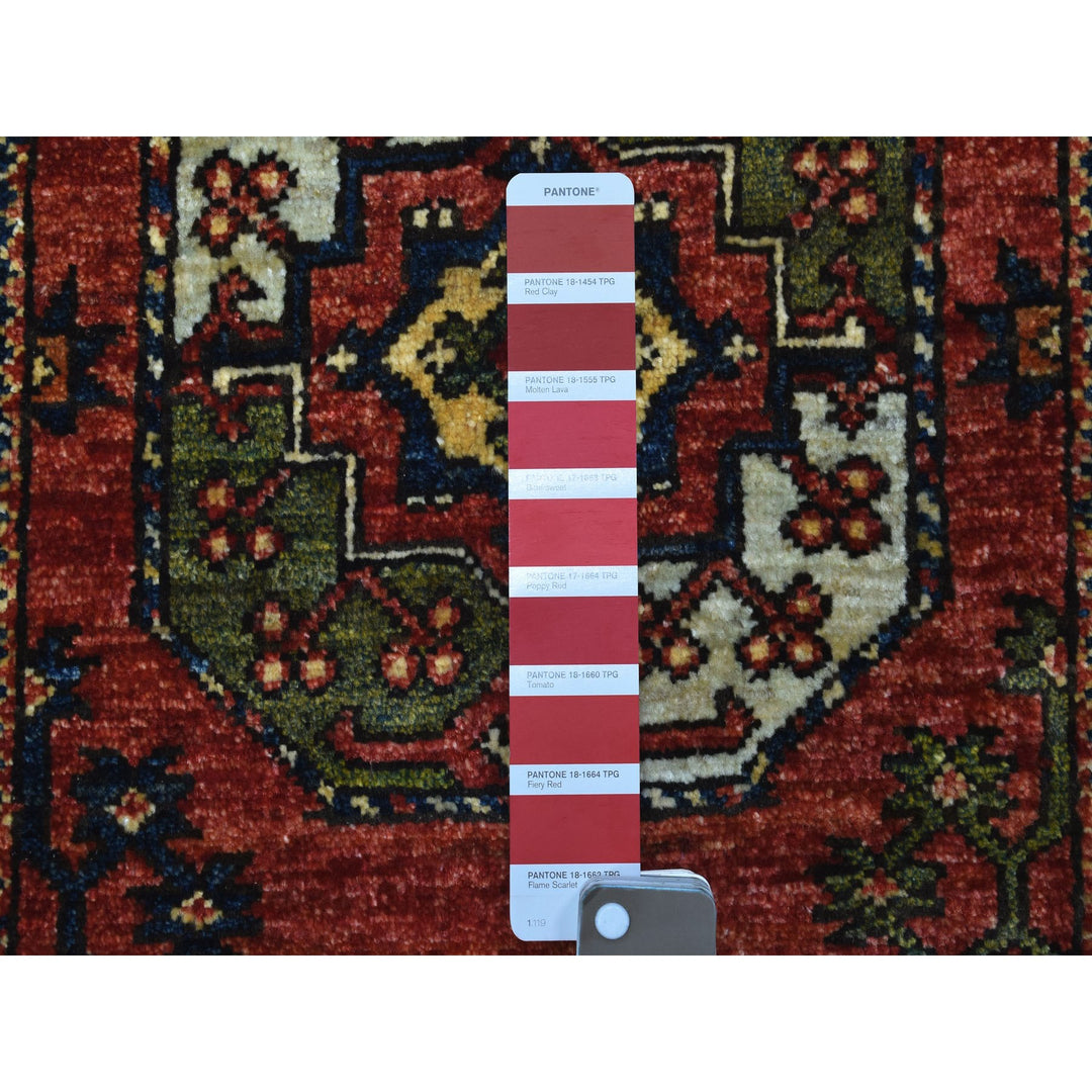 2'0" x 3'0" New Hand Knotted Red Cotton Rectangle Oriental Rug - MOA10256961