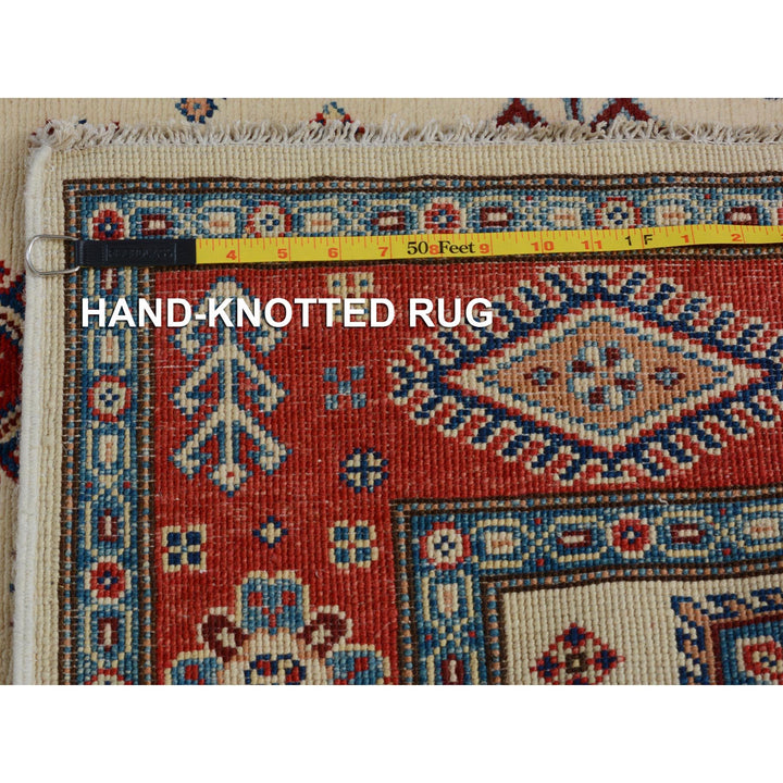 4'0" x 5'10" New Hand Knotted Red Wool Rectangle Oriental Rug - MOA10257067