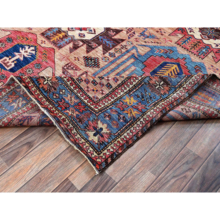 5'10" x 7'8" New Hand Knotted Orange Wool Rectangle Oriental Rug - MOA102570